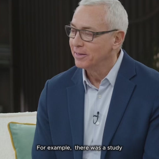 Interview with a women and man with grey hair on MitoQ pure
